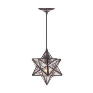 Home Decorators Collection Morovian 1 Light Bronze Pendant 1236005280