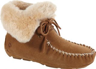 Womens Acorn Sheepskin Moxie Boot   Chestnut Suede