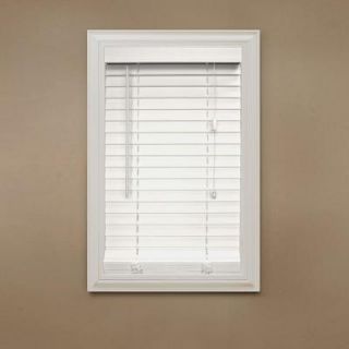 Home Decorators Collection Cut to Width White 2 in. Faux Wood Blind   72 in. W x 64 in. L (Actual Size is 71.5 in. W x 64 in. L ) 10793478068289