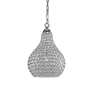 light Pear shaped Chrome/ Crystal Contemporary Chandelier
