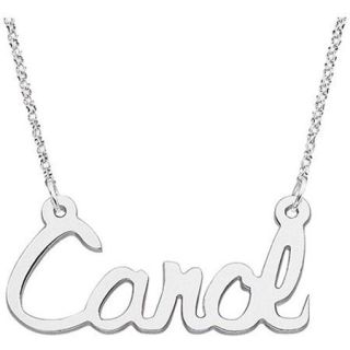 Personalized Script Name Sterling Silver Necklace, 18"