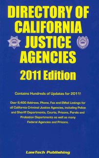 2011 Directory of Justice Agencies   California Edition (Paperback