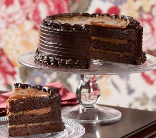 Daisy Cakes Chocolate Caramel Cake with Fudge Frosting —