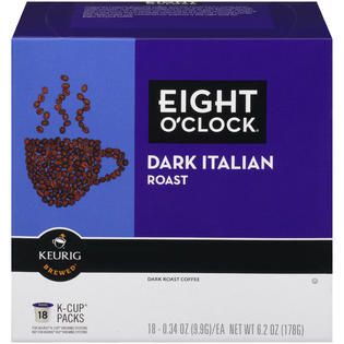 EIGHT OCLOCK Dark Italian Roast K Cup Packs Coffee 6.2 OZ BOX   Food