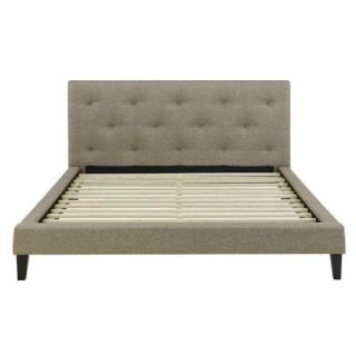 Brentwood Queen Size Platform Bed in Taupe HCBRTWBEDQN