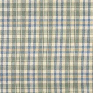 Designer Fabrics H488 54 inch Wide Blue, Beige And Green, Textured Plaid Upholstery Grade Fabric
