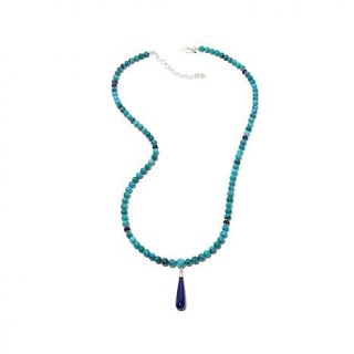 Jay King Turquoise and Lapis Bead 26 1/2" Necklace   7552588