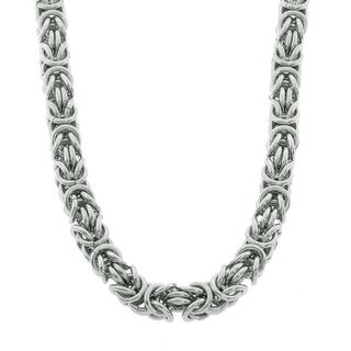 Eternally Haute Stainless Steel Byzantine 20 inch Chain Necklace