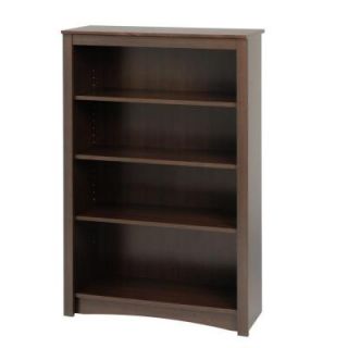 Prepac 4 Shelf Bookcase in Espresso EDL 3248