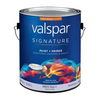 Valspar Signature Signature White Semi Gloss Latex Interior Paint and Primer in One (Actual Net Contents: 116 fl oz)