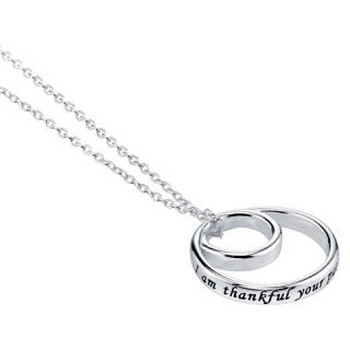 Womens Sterling Silver I am thankful your path crossed mine