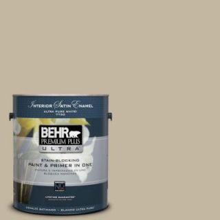 BEHR Premium Plus Ultra Home Decorators Collection 1 gal. #HDC NT 09 Basic Khaki Satin Enamel Interior Paint 775401