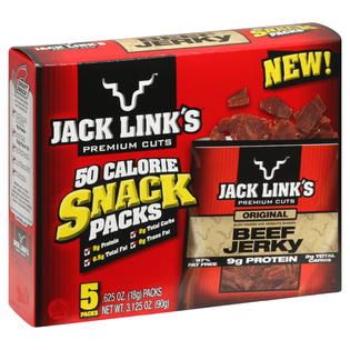 Jack Links  Premium Cuts Beef Jerky, 50 Calorie Snack Packs, Original