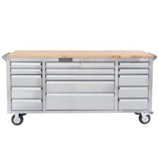 YourTools 72 in. 15 Drawer Tool Chest, Silver Y1572S