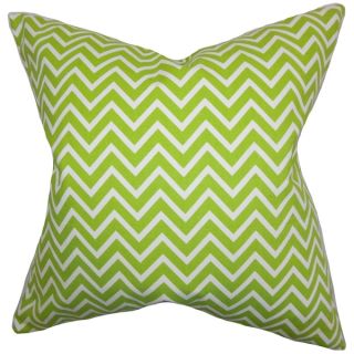 Sula Zigzag Chartreuse Feather Filled 18 inch Throw Pillow   16283873