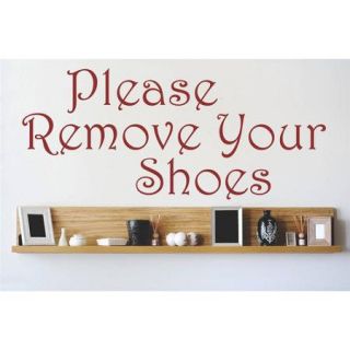 Design With Vinyl Please Remove Your Shoes Wall Decal