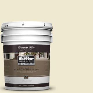 BEHR Premium Plus Ultra 5 gal. #M340 2 Floating Lily Flat Exterior Paint 485005