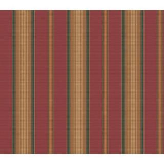 The Wallpaper Company 8 in. x 10 in. Red Earth Tone Florence Stripe Wallpaper Sample WC1281167S