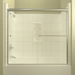 Arizona Shower Door Euro 56 in to 60 in W x 57.5 in H Chrome Sliding Shower Door