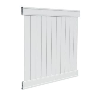 Freedom Ready To Assemble Everton White Vinyl Privacy Fence Panel (Common: 6 ft x 6 ft; Actual: 5.83 ft x 5.83 ft)