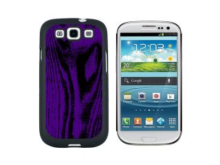 Wood Grain Purple   Snap On Hard Protective Case for Samsung Galaxy S3   Black