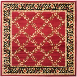 Safavieh Lyndhurst Red and Black Square Indoor Machine Made Area Rug (Common: 7 x 7; Actual: 79 in W x 79 in L x 0.58 ft Dia)