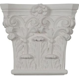 Ekena Millwork 7 in. x 6 3/8 in. x 1 3/4 in. Polyurethane Corinthian Pilaster Capital CAP07X06X02RC