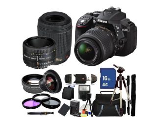 Nikon D5300 Digital SLR Camera With 18 55mm Lens & 55 200mm VR Lens & 50mm 1.8D Kit