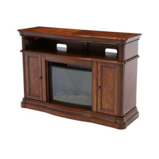 Home Decorators Collection Montero 56 in. Media Console Infrared Electric Fireplace in Aged Cherry 268 67 63 Y