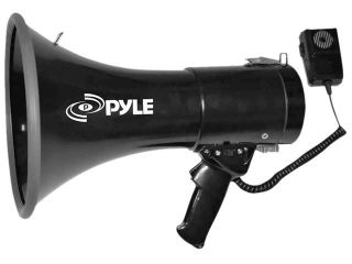 PYLE PMP53IN Black 50 Watts Professional Piezo Dynamic Megaphone w/3.5mm Aux In For Digital Music/iPod
