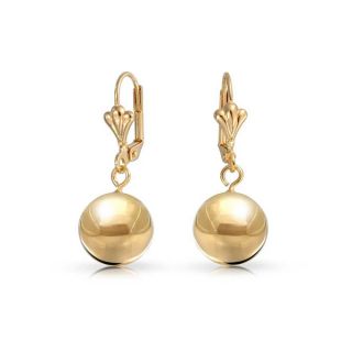 Peermont Jewelry 18k Goldplated Gold 12mm Ball Drop Earrings