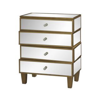 Oh! Home Funky Fun Gold and Mirror drawer Chest