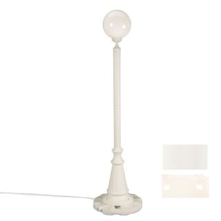 Patio Living Concepts 85 in Resin Outdoor Floor Lamp with White Acrylic Shade