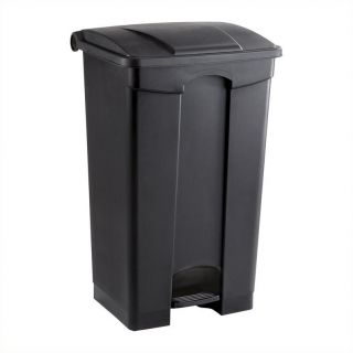 Safco Plastic Step On Receptacle   23 Gallon in Black   9923BL