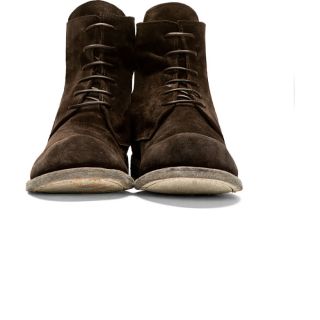Officine Creative Deep Brown Suede Softy Boots