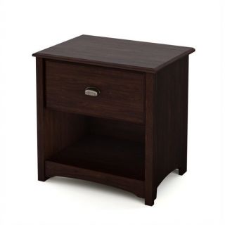 South Shore Nathan 1 Drawer Nightstand in Havana Finish   3339062