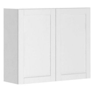 Fabritec 36x30x12.5 in. Amsterdam Wall Cabinet in White Melamine and Door in White W3630.W.AMSTE