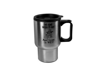 14oz We come when it's hot and leave it wet Stainless steel Mug W/Handle L1