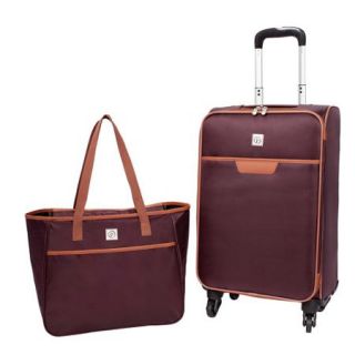 Protege 2 Piece 21" Fashion Luggage Set, Burgundy