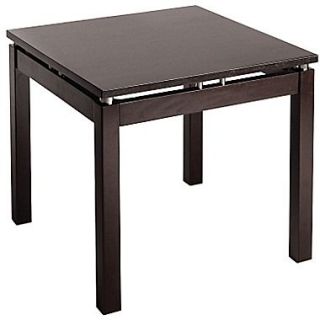 Winsome Linea 21 1/4 x 23.6 x 23.6 Wood End Table With Chrome Accent, Dark Espresso