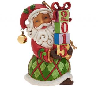 Jim Shore Heartwood Creek 2015 Dated Santa Ornament —