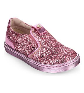 VERSACE   Glitter slip on shoes 2 4 years