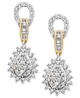 Diamond Teardrop Earrings in 14k Gold (1 ct. t.w.)   Earrings