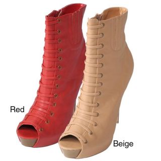 Adi Designs Womens Forever Open Toe Platform Stiletto Boots