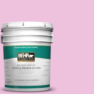 BEHR Premium Plus 5 gal. #P120 1 Starlet Pink Semi Gloss Enamel Interior Paint 305005