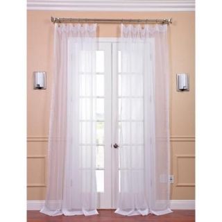 EFF White Poly Voile Sheer Curtain Panel Pair 120 inch