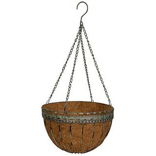 Gardman R574 14 Victorian Hanging Basket   Verdigris, Brown