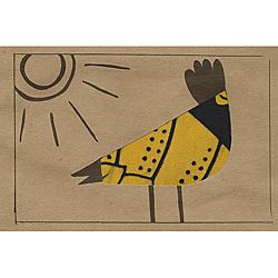 Global Handmade Hope Set of 4 Kitenge African Proverb Song Bird Cards