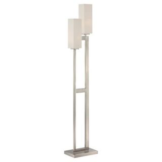 Cairbre 2 Light Floor Lamp   Steel/White
