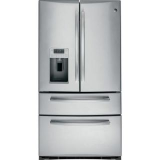 GE Profile 24.8 cu. ft. French Door Refrigerator in Stainless Steel with Armoire Styling PGS25KSESS